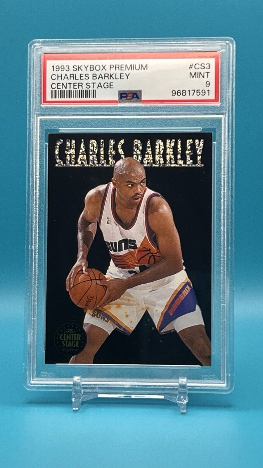 1993 Skybox Premium Charles Barkley #CS3 “Center Stage” PSA 9 – Rare Insert  