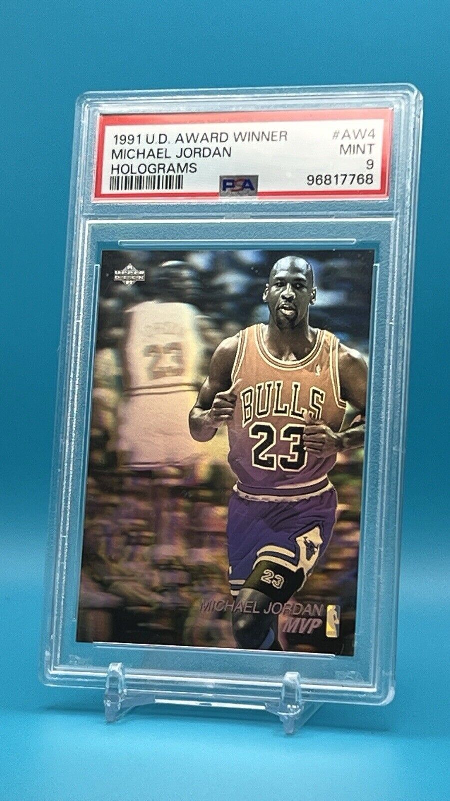 1991 U.D. Award Winner Michael Jordan #AW4 Hologram PSA 9 – MVP Tribute