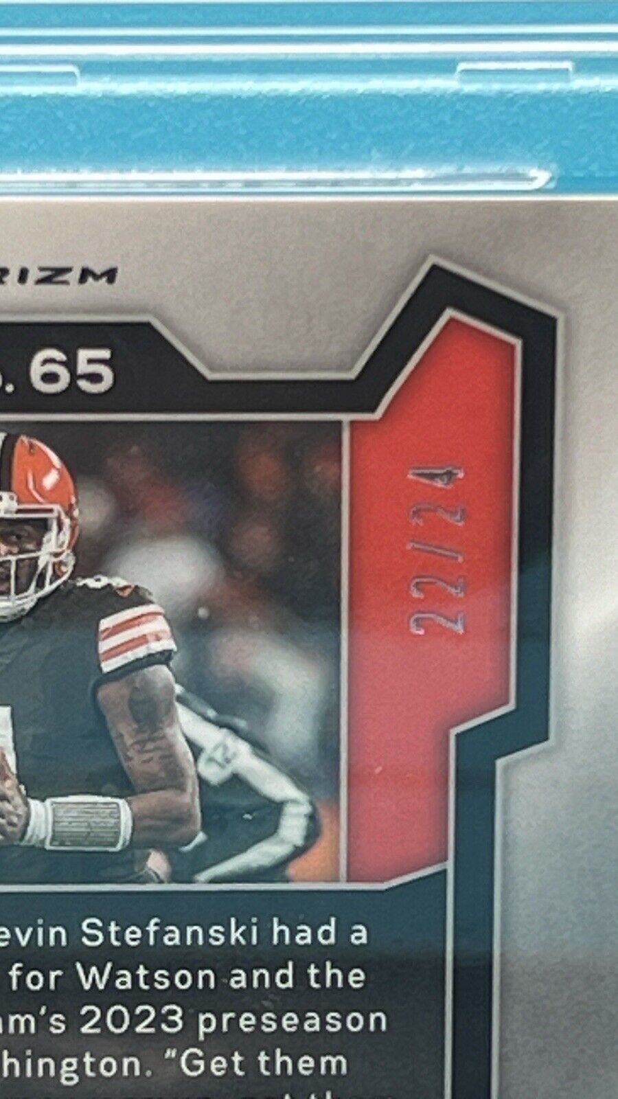 PSA 10 2023 Prizm Football #65 Deshaun Watson 🔥 Gold Sparkle /24 POP 2 🔥