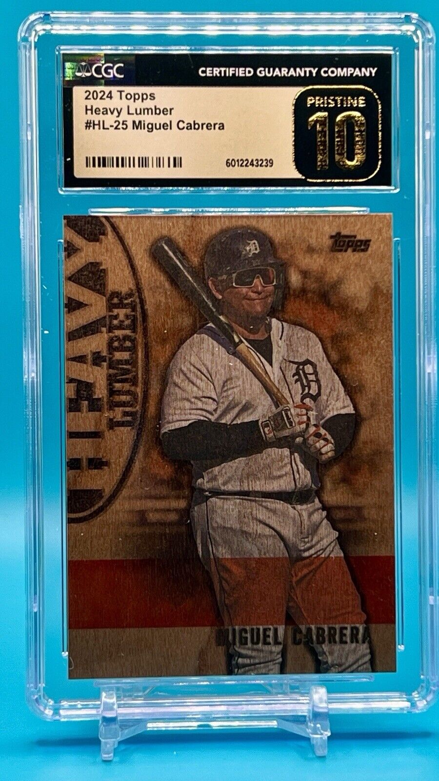 CGC Pristine 10! 2024 Topps Heavy Lumber Miguel Cabrera – Ultra-Rare Wood card