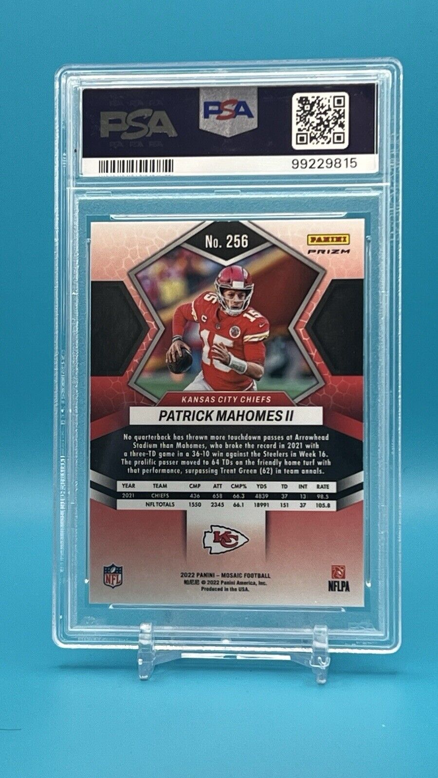 2022 Mosaic Patrick Mahomes II Genesis PSA 10 GEM MINT #256 – SSP Case Hit!