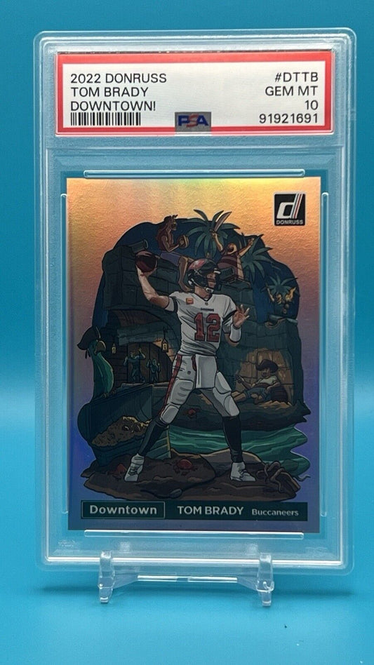 2022 Donruss Tom Brady Downtown! Buccaneers SSP PSA 10 GEM MINT 🔥 Ultra Rare