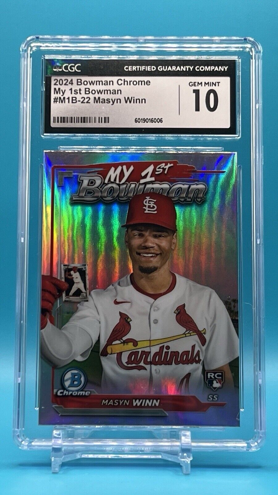 2024 Bowman Chrome My 1st Bowman Masyn Winn Cardinals #M1B-22 CGC 10