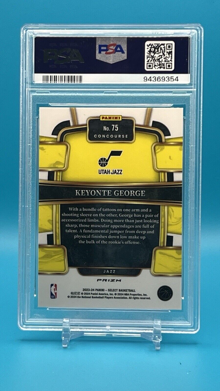 2023 Panini Select Keyonte George Tiger Prizm PSA 10 GEM MINT 🔥RC🔥SSP