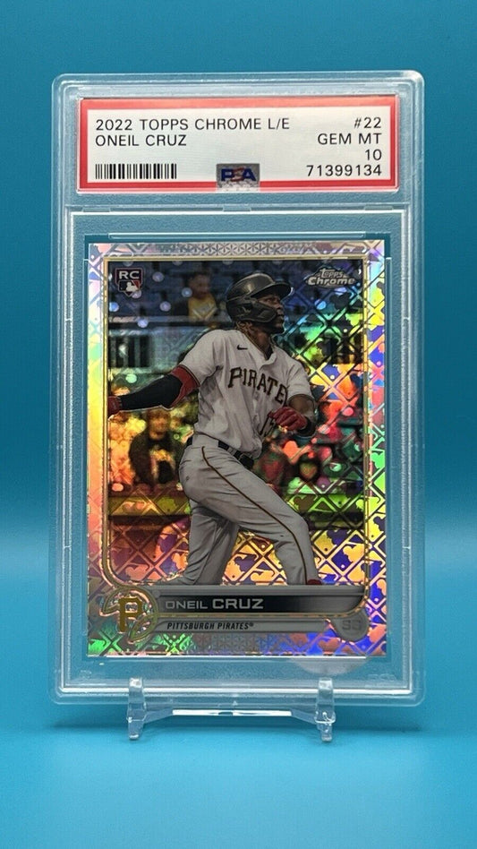 2022 Topps Chrome L/E Oneil Cruz Rookie PSA 10 GEM MINT Pirates RC