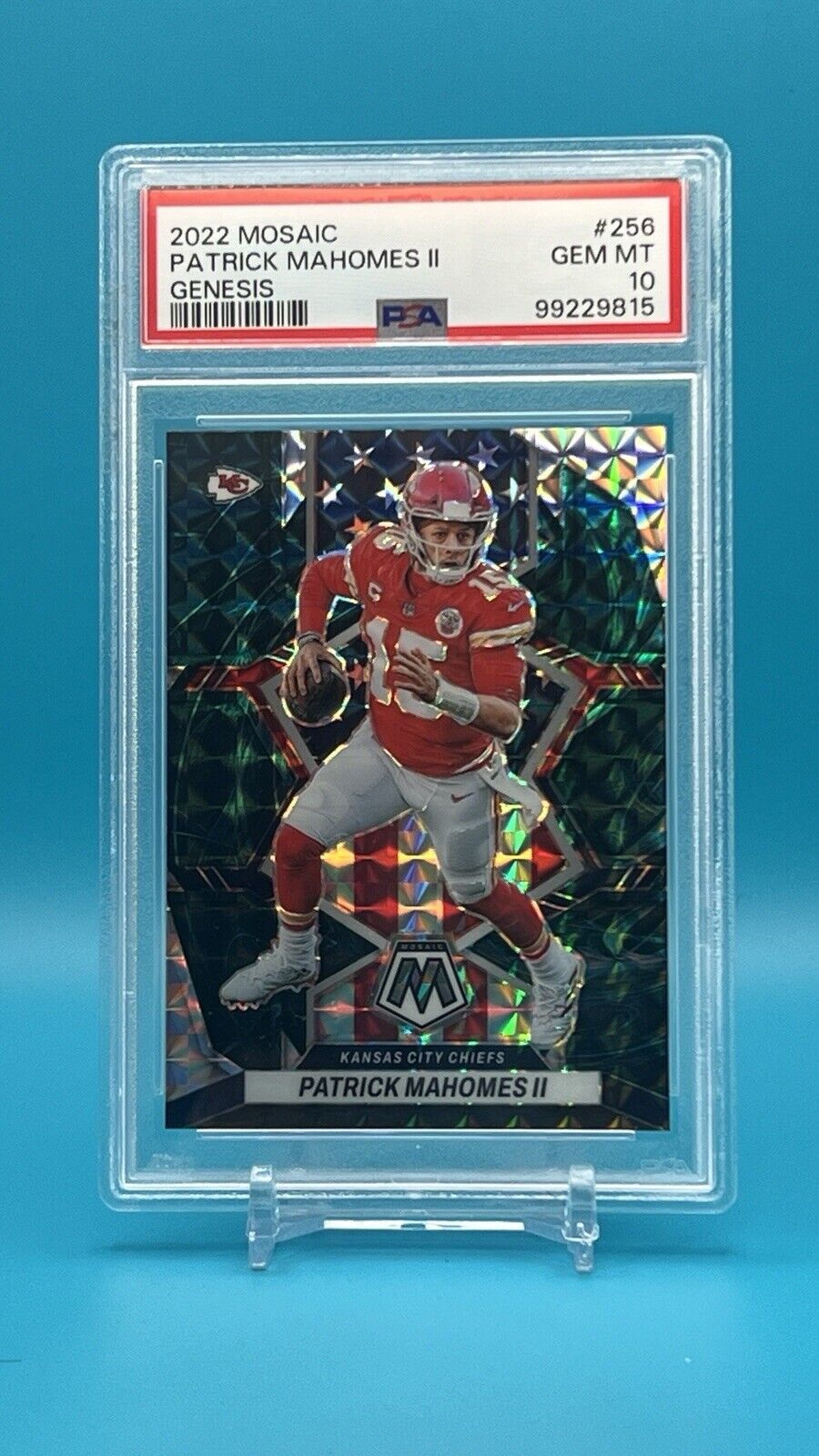 2022 Mosaic Patrick Mahomes II Genesis PSA 10 GEM MINT #256 – SSP Case Hit!