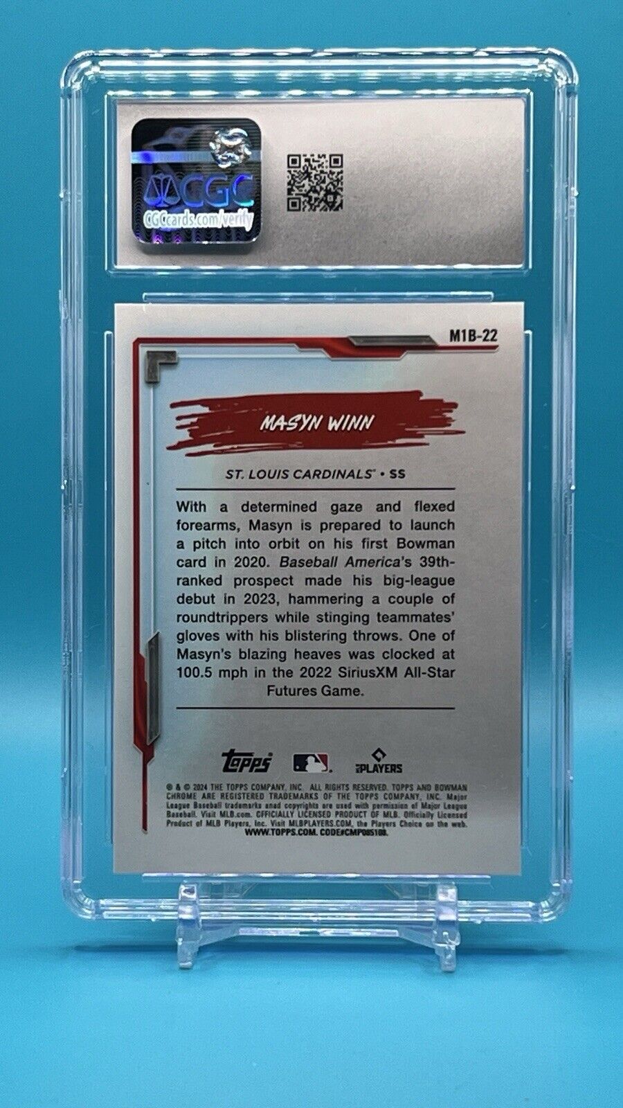 2024 Bowman Chrome My 1st Bowman Masyn Winn Cardinals #M1B-22 CGC 10