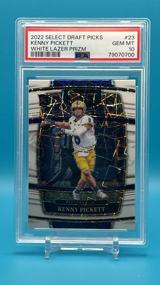 2022 Select Draft Picks Kenny Pickett White Lazer Prizm PSA 10 #23