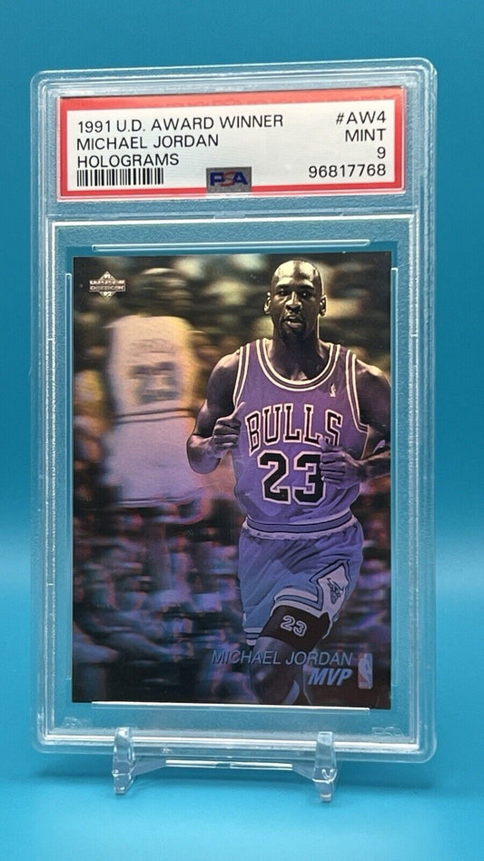 1991 U.D. Award Winner Michael Jordan #AW4 Hologram PSA 9 – MVP Tribute