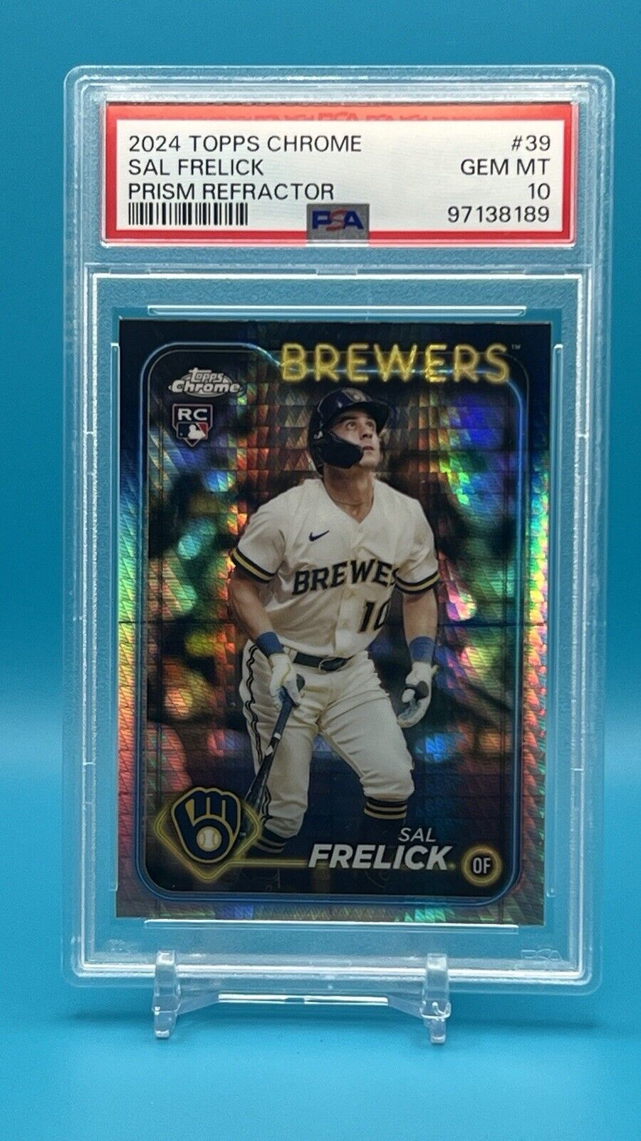 2024 Topps Chrome Sal Frelick Prizm Refractor PSA 10 GEM MINT RC #39