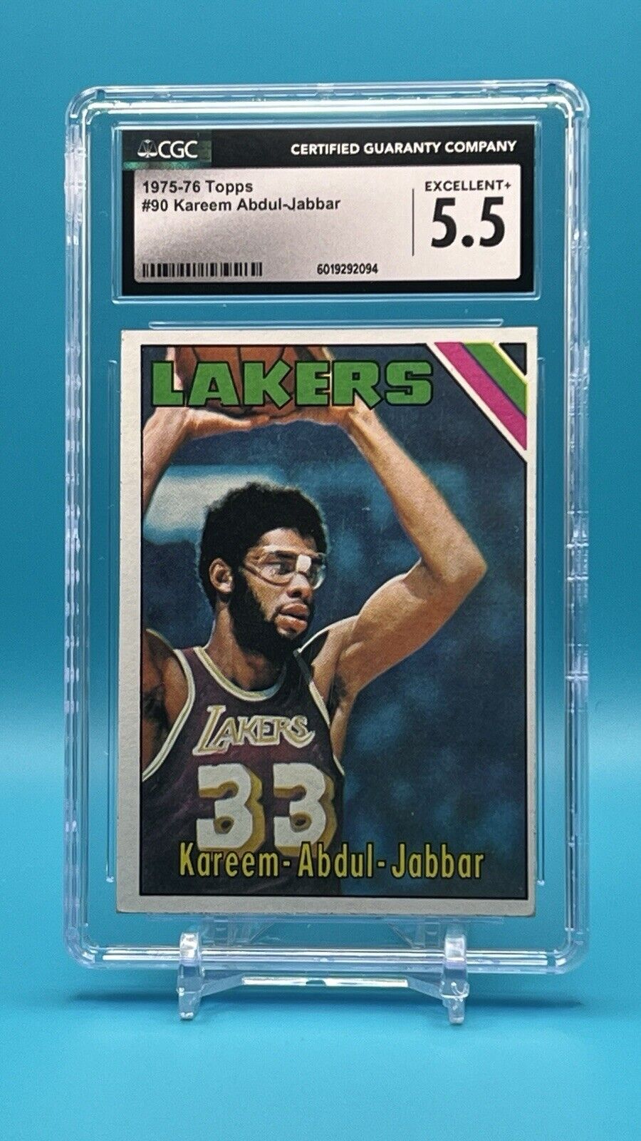 975-76 Topps Kareem Abdul-Jabbar #90 CGC 5.5 – Lakers Hall of Famer