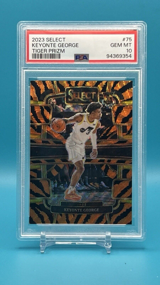 2023 Panini Select Keyonte George Tiger Prizm PSA 10 GEM MINT 🔥RC🔥SSP