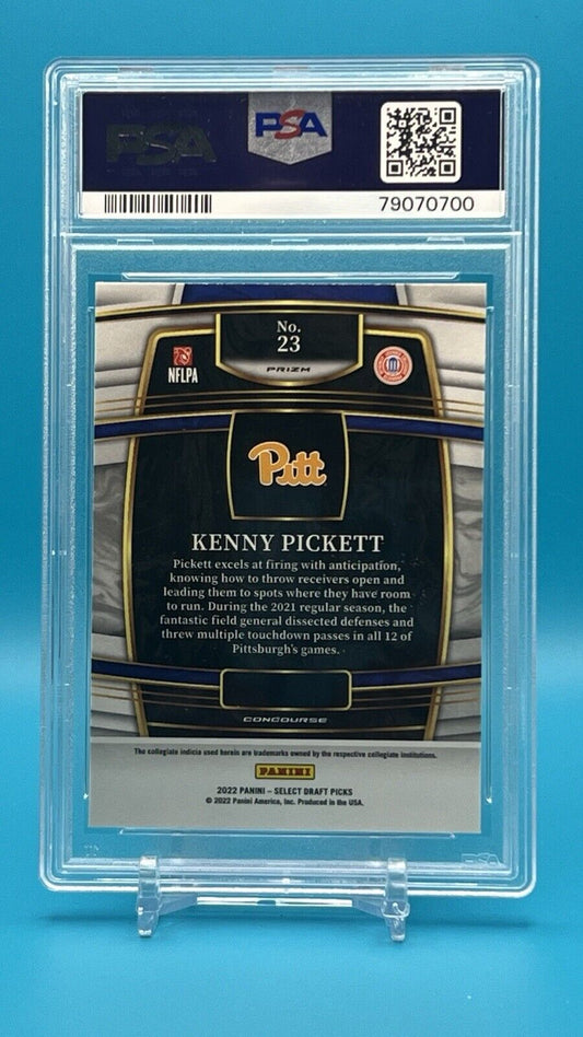 2022 Select Draft Picks Kenny Pickett White Lazer Prizm PSA 10 #23