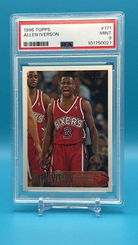 1996 Topps Allen Iverson RC #171 PSA 9 MINT | Iconic Rookie Card HOF